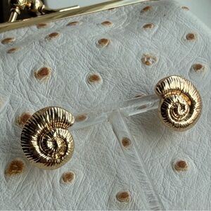 LILLY PULITZER | Barefoot Beachcomber Gold Nautilus Shell Stud Earrings